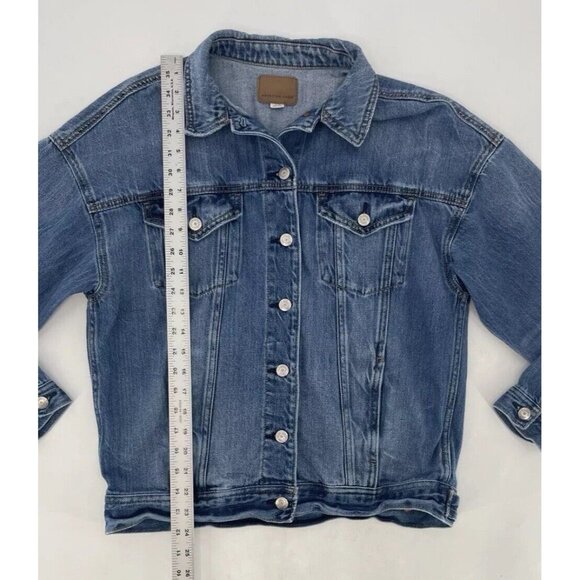 American Eagle Jacket‎ Women’s Denim Blue Pockets Jean Jacket Sz Sm Normcore - Picture 11 of 12